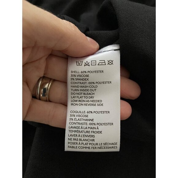 Black Polka Dot Mesh Long Sleeve Dress Coincidence & Chance Size S Polyester & V - Picture 5 of 10